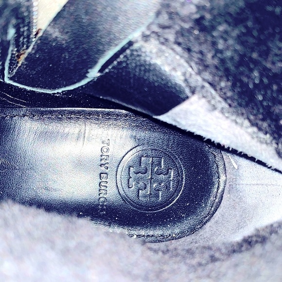 TORY BURCH BOOT GORGEOUS SUEDE,FUR & SHERLING STYLE WEDGE HEEL NWOT SIDE ZIPPER - Picture 3 of 6